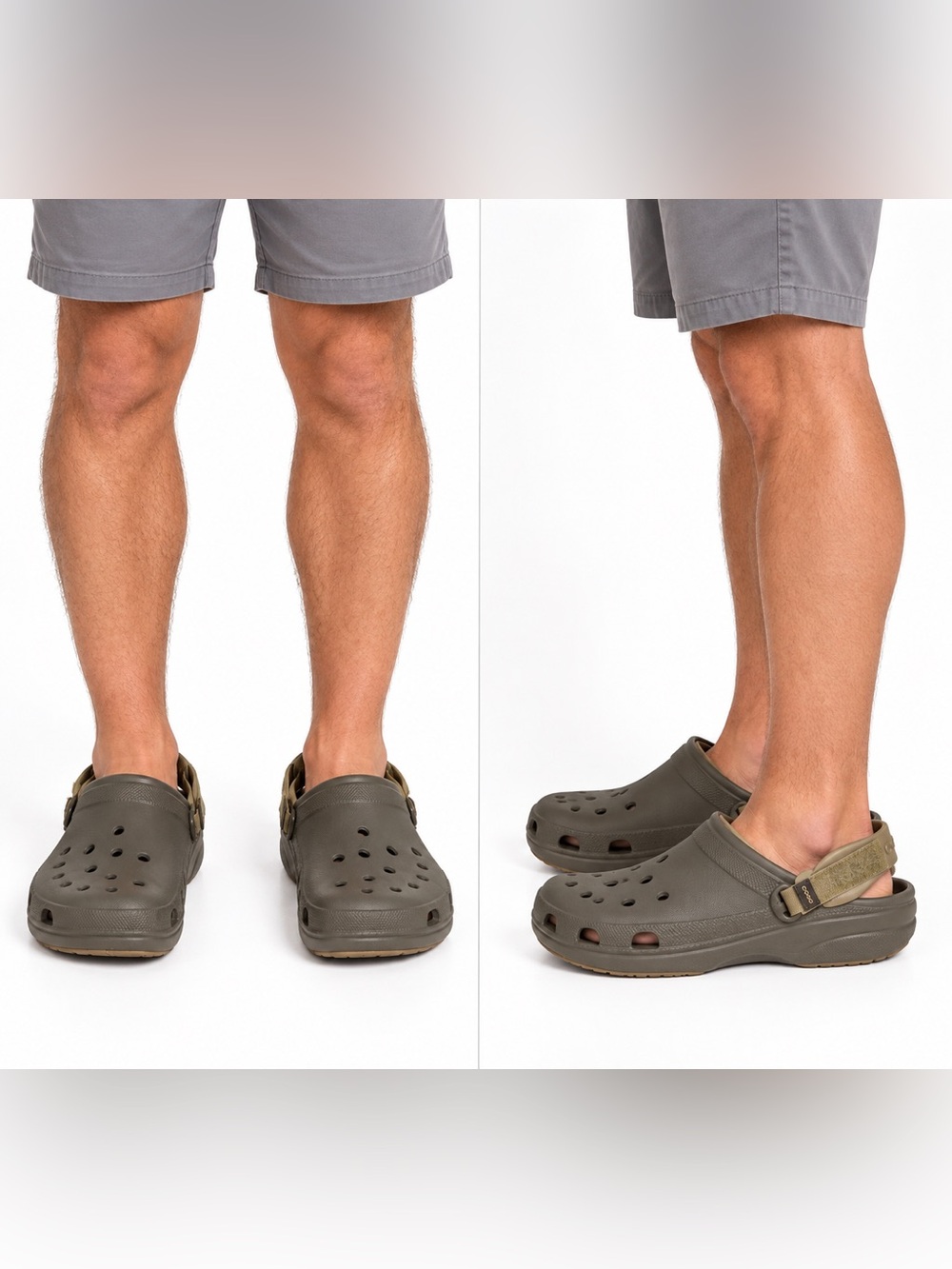 Crocs Yukon Clogs Men’s 8 Women’s 10 Brown Adjustable Heel Strap Outdoor Shoes